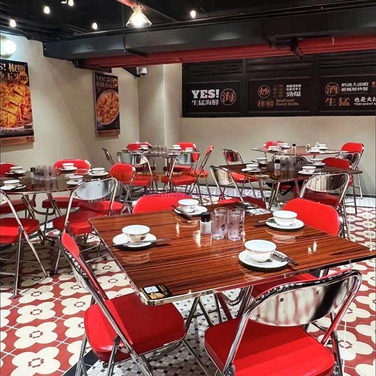 烧烤店桌椅商用大排档户外网红夜宵摊龙虾店餐厅复古港式市井