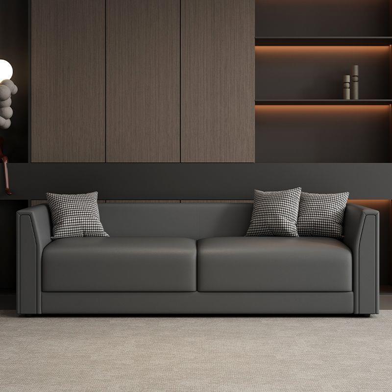 简约现代小户型商务组合皮艺三人轻奢办公室休闲茶几北欧办公沙发