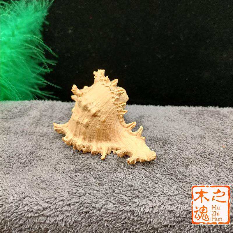 小叶黄杨木雕刻家居装饰品海螺汽车小摆件随身手把件送礼创意女友