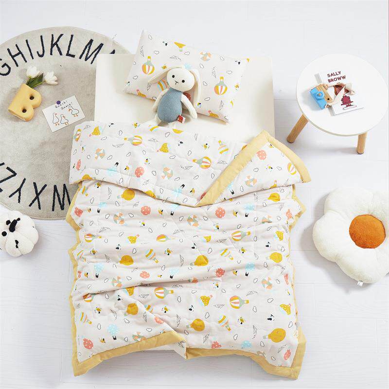 纯棉A类双层纱儿童夏被全棉儿童被幼儿园被芯家用婴童被抱抱被