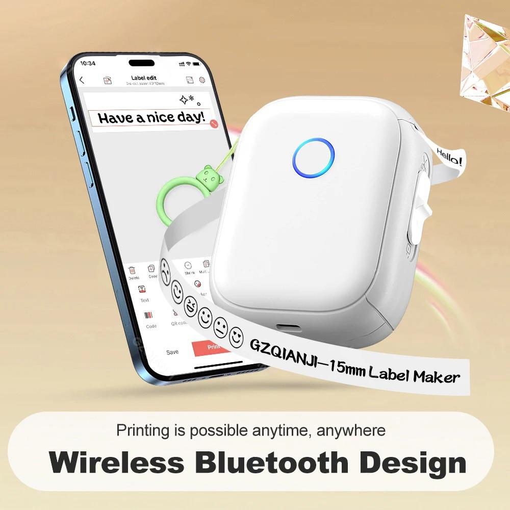 P12便携式热敏标签打印机OEMODM出口迷你打印机