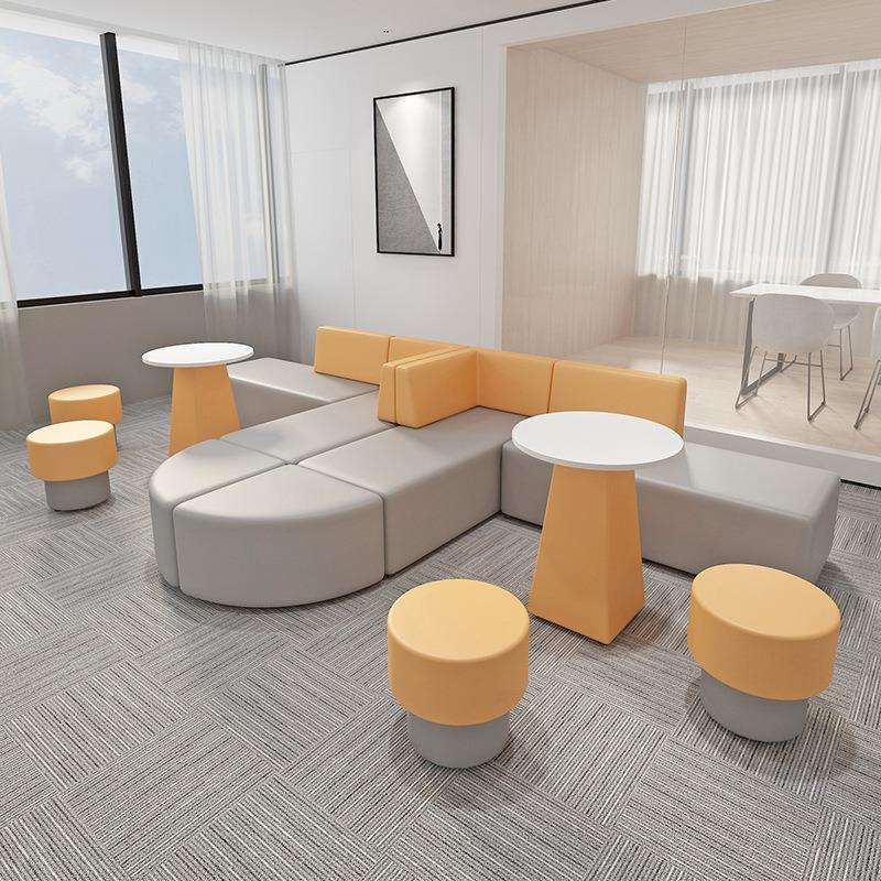 美术班工作室设计师创意异形休闲现代休息区布艺简约办公沙发组合