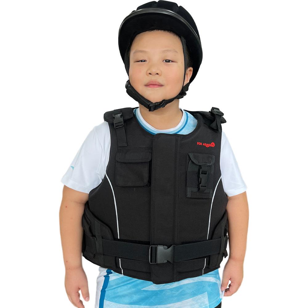 自主研发可调节拉链款马术背心内含吸震EVA泡棉骑马保护服