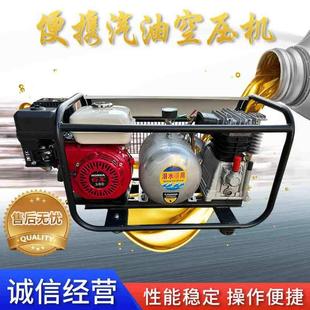 汽油空压机气泵潜水不锈钢罐打黄油喷漆修车补胎充气移动供气机