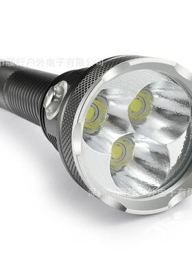 新款3灯XHP70二代大功率潜水手电带电量显示26650户外夜潜探照灯