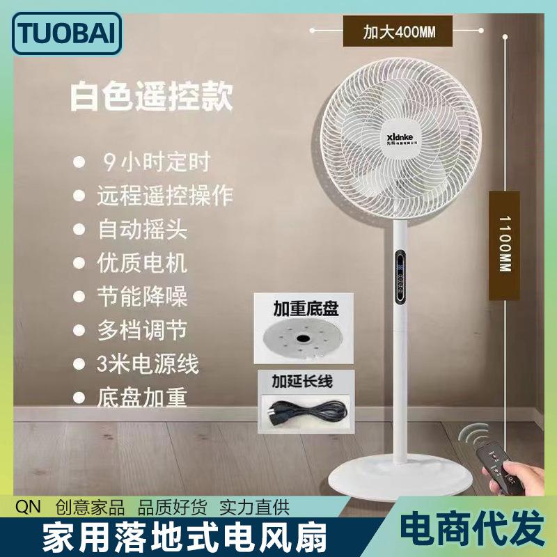 家用落地立式电风扇定时宿舍大风力风扇遥控定时电风扇循环扇遥控