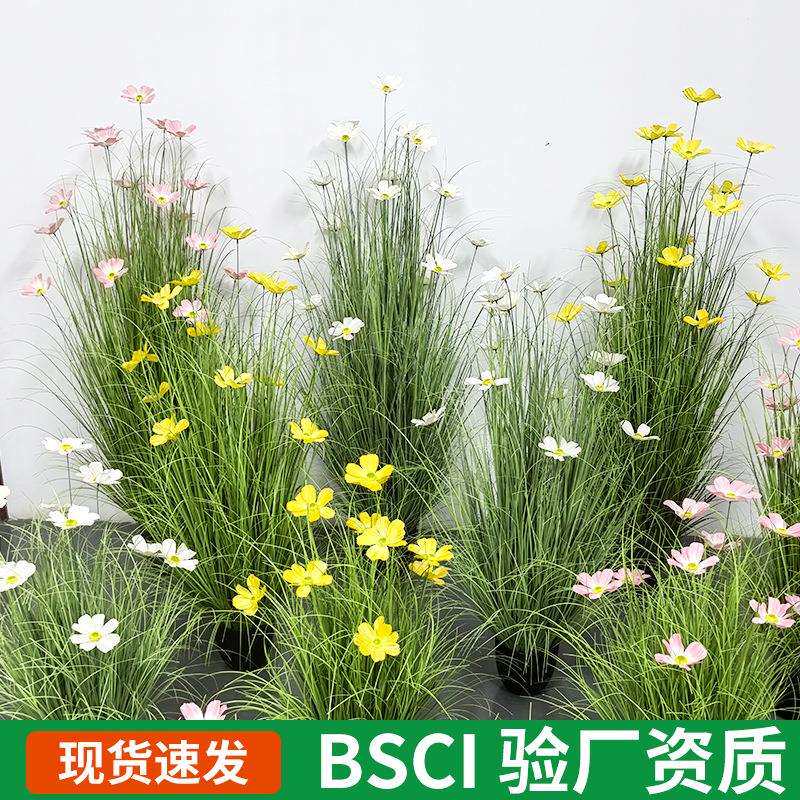 仿真格桑花假花单支仿真花婚庆用花仿真植物洋葱草把束仿真花配草