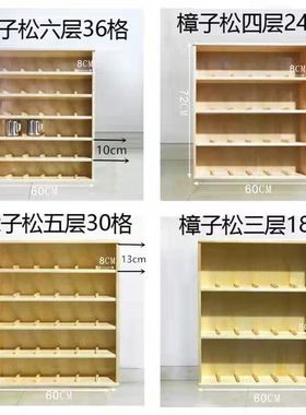 幼儿园水杯架实木口杯架儿童木质茶杯柜幼儿木质水杯柜子带门挂壁