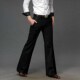 高腰喇叭裤 休闲男士 微喇裤 中年直筒阔腿裤 夏季 弹力免烫大脚裤 薄款