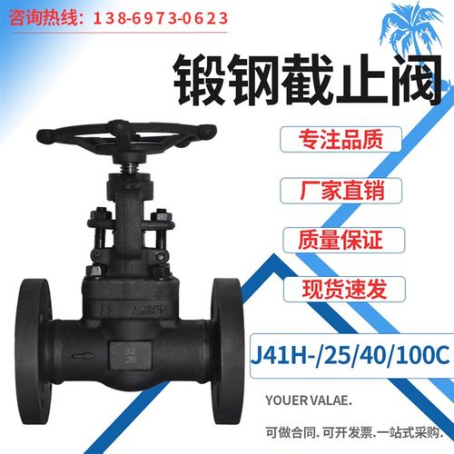 锻钢法兰截止阀闸阀J4l1H/Z41H-25/40/100C高温高压导热油蒸汽A10