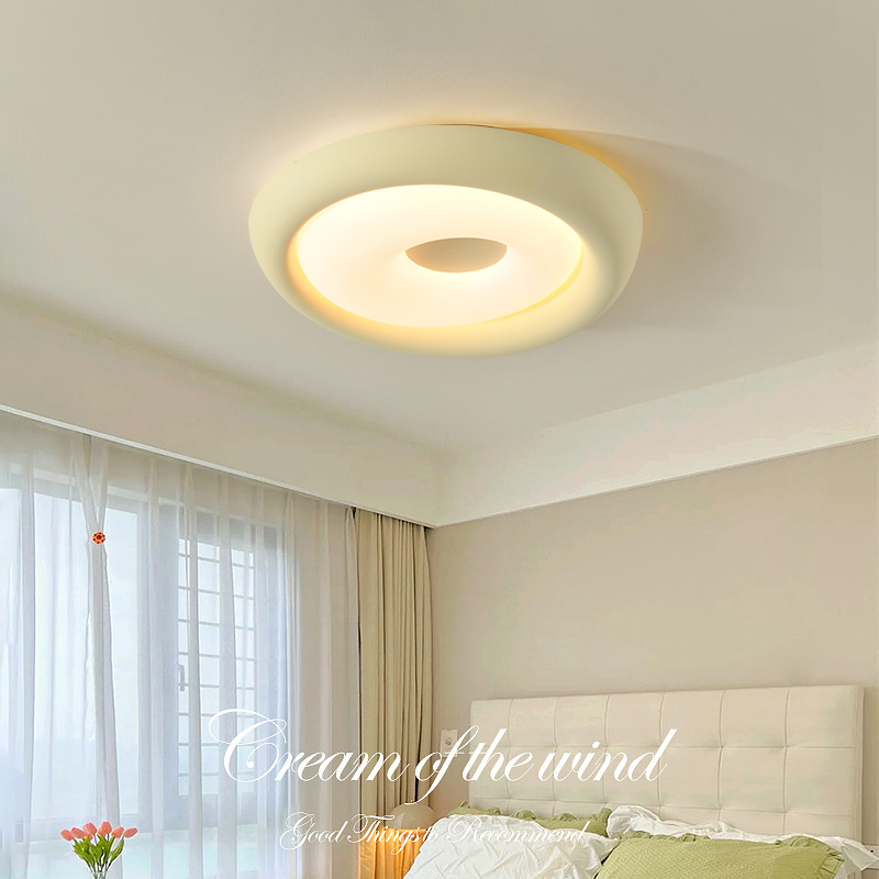 主卧室灯现代简约新款房间灯具北欧极简奶油风餐厅儿童房吸顶灯1X