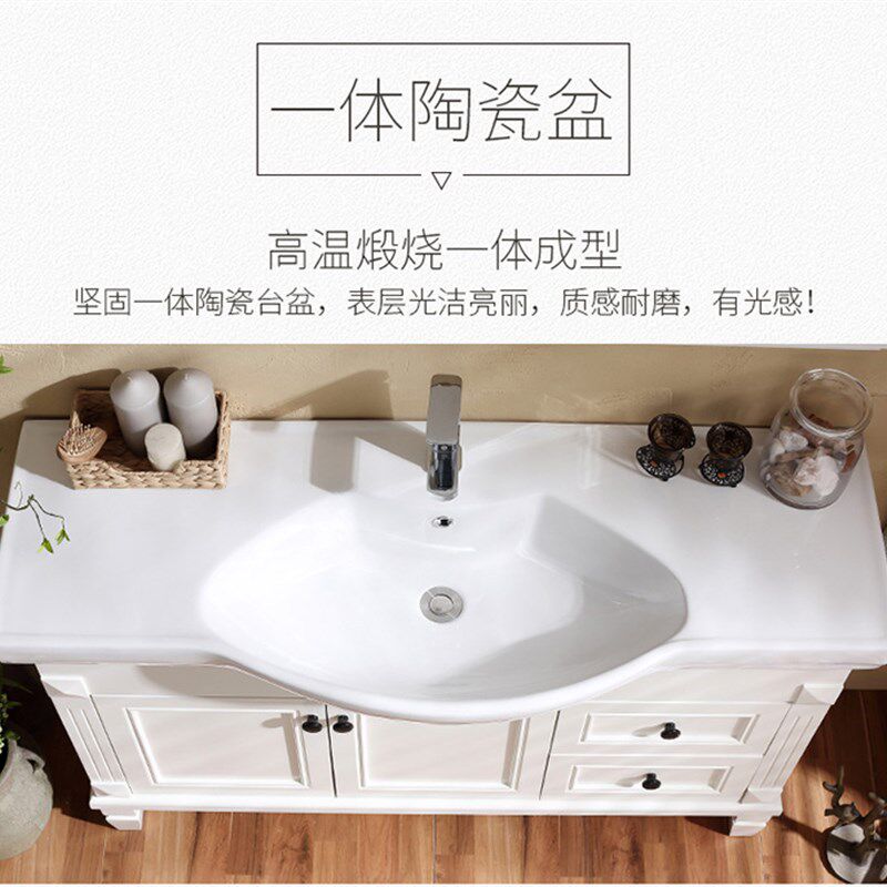 陶瓷更换浴室柜洗手盆洗脸盆一体成型式洗面盆大肚盆替换老式台盆