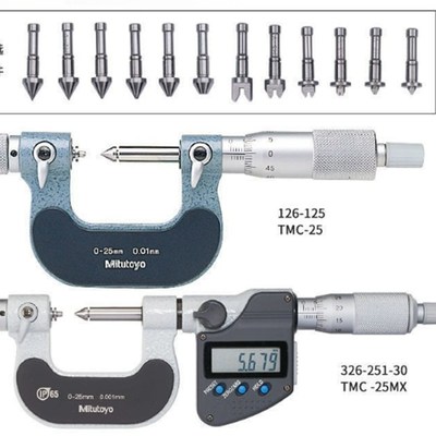 三丰数显螺纹千分尺326-251 252 253 254-30多款测砧选购 中径值