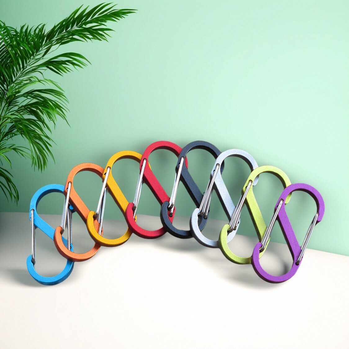 户外挂扣S型登山8字小号铝