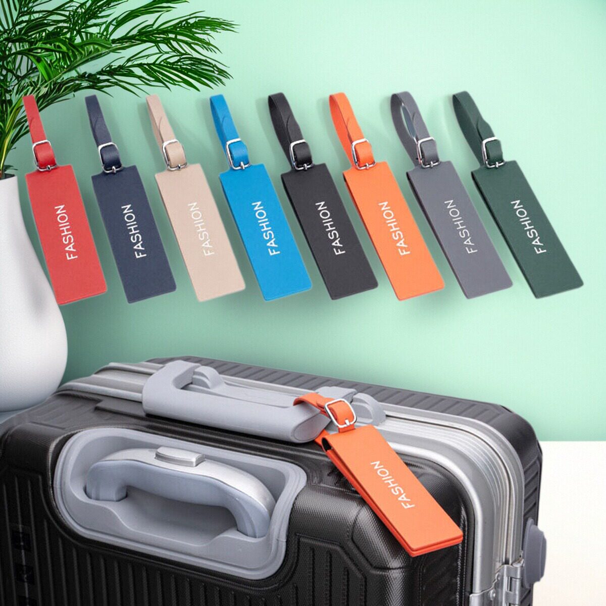 行李牌PU可磁吸行李牌牌旅行箱吊牌飞机托运登机牌行李箱标签挂牌