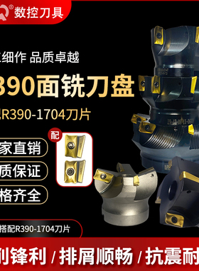 数控直角台肩面铣刀盘R390清角R0.8模架精框刀头配R390-1704刀片