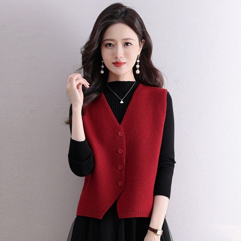 新年红国风新中式女装马甲外穿背心秋冬款外穿毛衣外搭上衣过年装,女装/女士精品,马夹,淘宝优惠券,粉丝福利购,淘宝优惠卷