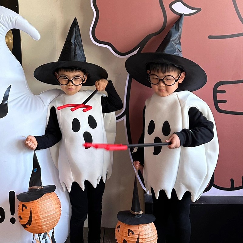 万圣节儿童服装女童服饰cosplay南瓜幽灵服男童女孩衣服装扮装饰
