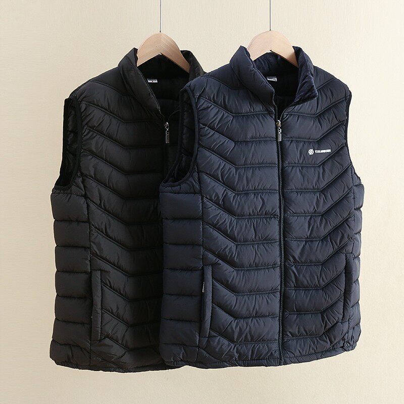 马甲男秋冬新款外套宽松轻薄羽绒棉背心时尚坎肩加厚棉服保暖马夹,男装,羽绒马甲,淘宝优惠券,粉丝福利购,淘宝优惠卷