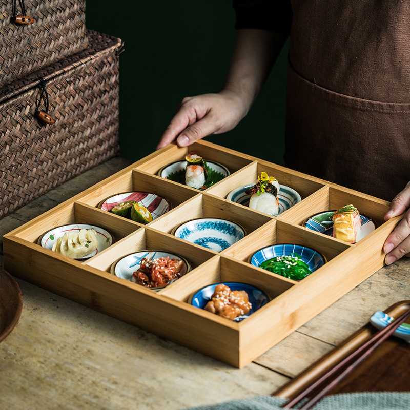 创意火锅九宫格餐具托盘陶瓷碟盘拼盘日式9宫格分格盘子商用