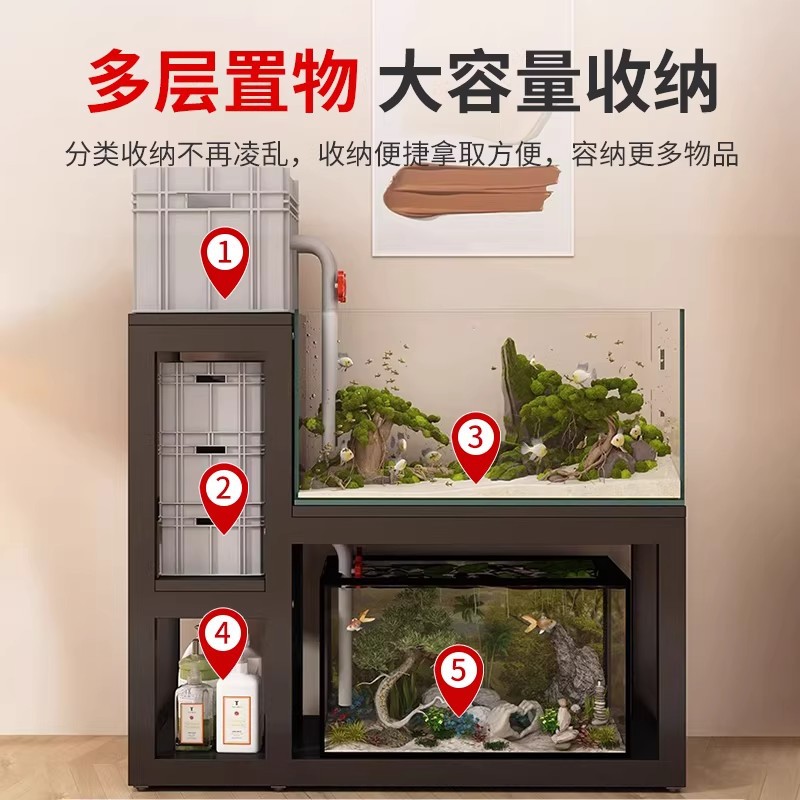 鱼缸架鱼缸专用架子家用鱼缸放置架置物架支架二层超强承重鱼缸柜