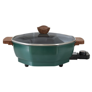 火锅锅 炒菜锅 八角电火锅家用多功能电热锅不粘电炒锅 一体式