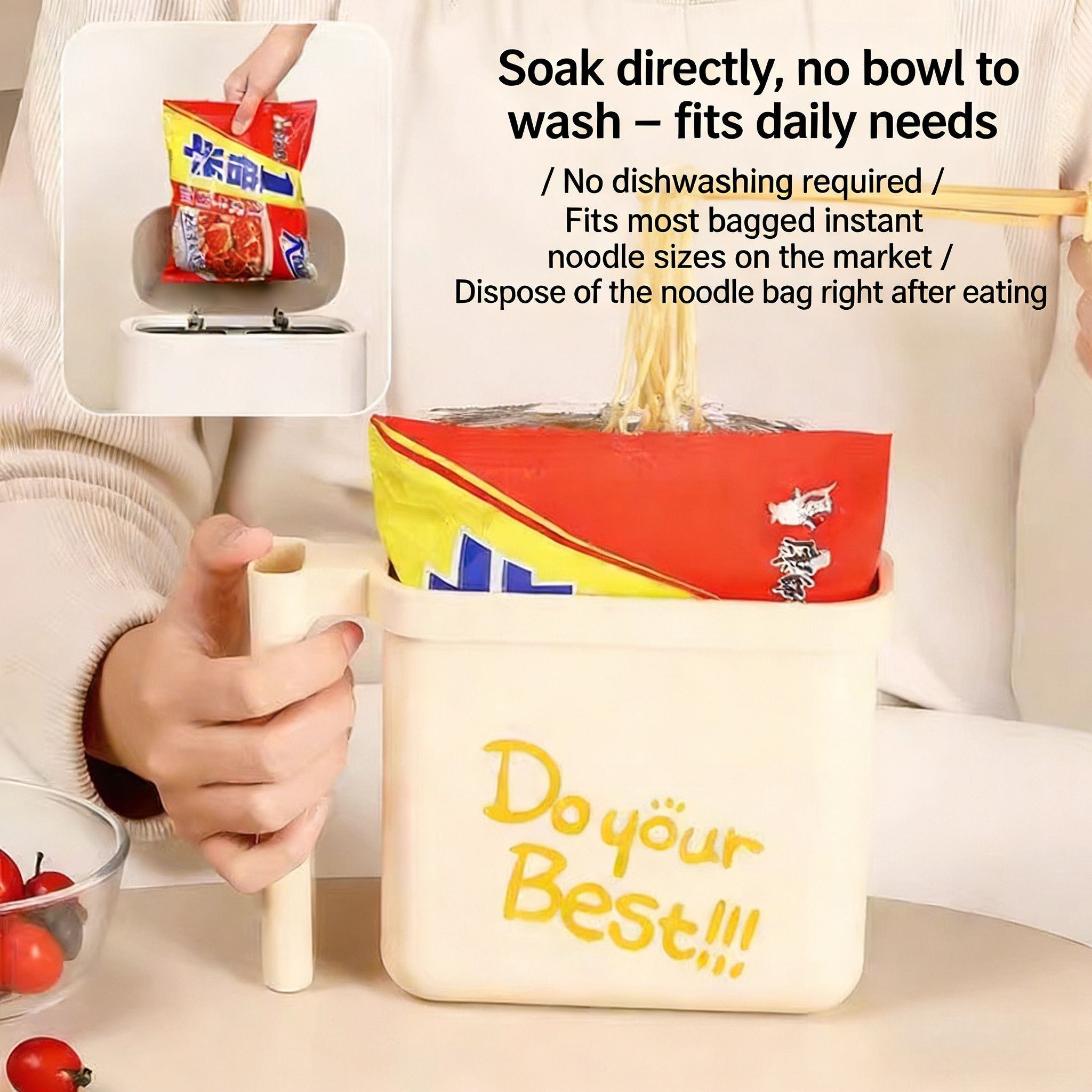 便捷懒人免洗泡面碗干湿分离折叠餐具套装便携式免洗即食懒人餐具,餐饮具,餐具礼盒,淘宝优惠券,粉丝福利购,淘宝优惠卷