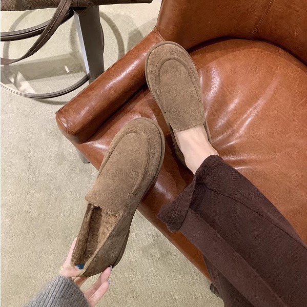 牛皮版真皮复古软糯乐福鞋豆豆鞋