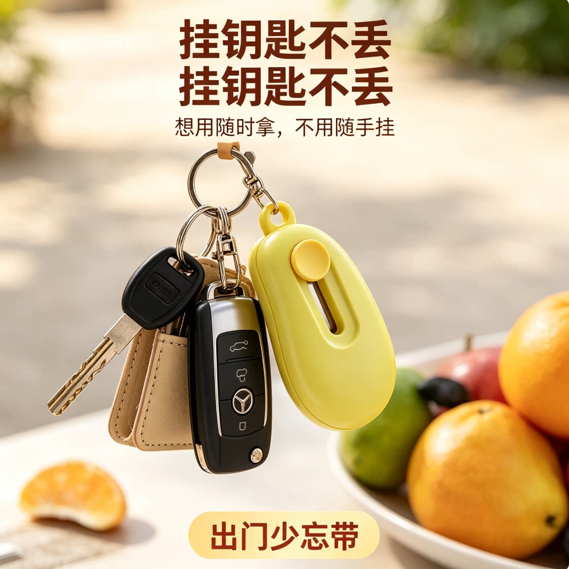 便携三合一水果削皮器户外旅行迷你削皮刀伸缩创意刮皮刀钥匙扣链