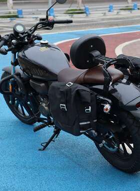 闪150/闪250折叠靠背边包QJ150-2N侧挂包SRV150伸缩靠背摩托车