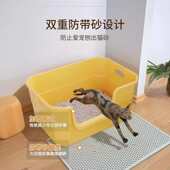 猫砂盆超大号防外溅猫厕所巨型开放式 猫砂盆子幼猫特大号猫砂盆