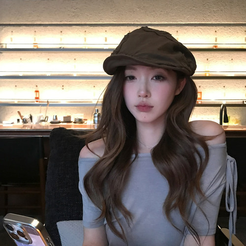 【猫仔kitten】复古文艺日系画家帽女帽子休闲报童帽短帽檐春夏