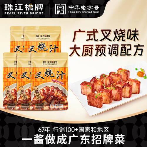 【空炸搭子酱】珠江桥牌叉烧汁100g家用空气炸锅广式蜜汁叉烧肉鸡