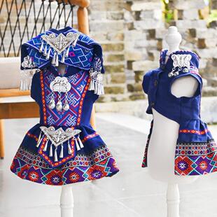 25新款宠物衣服广西壮族三月三狗狗猫咪服装少数民族瑶族苗族服饰