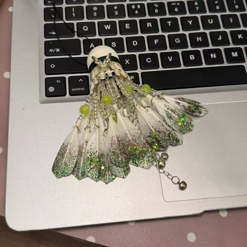 羽毛球蝴蝶DIY材料包挂件