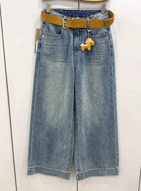 佐伊娜S92078欧洲站2026春时尚高腰宽松显瘦百搭窄版直筒牛仔裤女