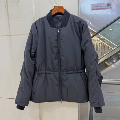 DHZ 060欧货棒球领轻薄羽绒服女抽绳收腰显瘦百搭95白鹅绒外套冬