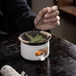 温茶炉套装 蜡烛明火暖茶工位炒茶保温神器陶瓷围炉煮茶器 2025新款