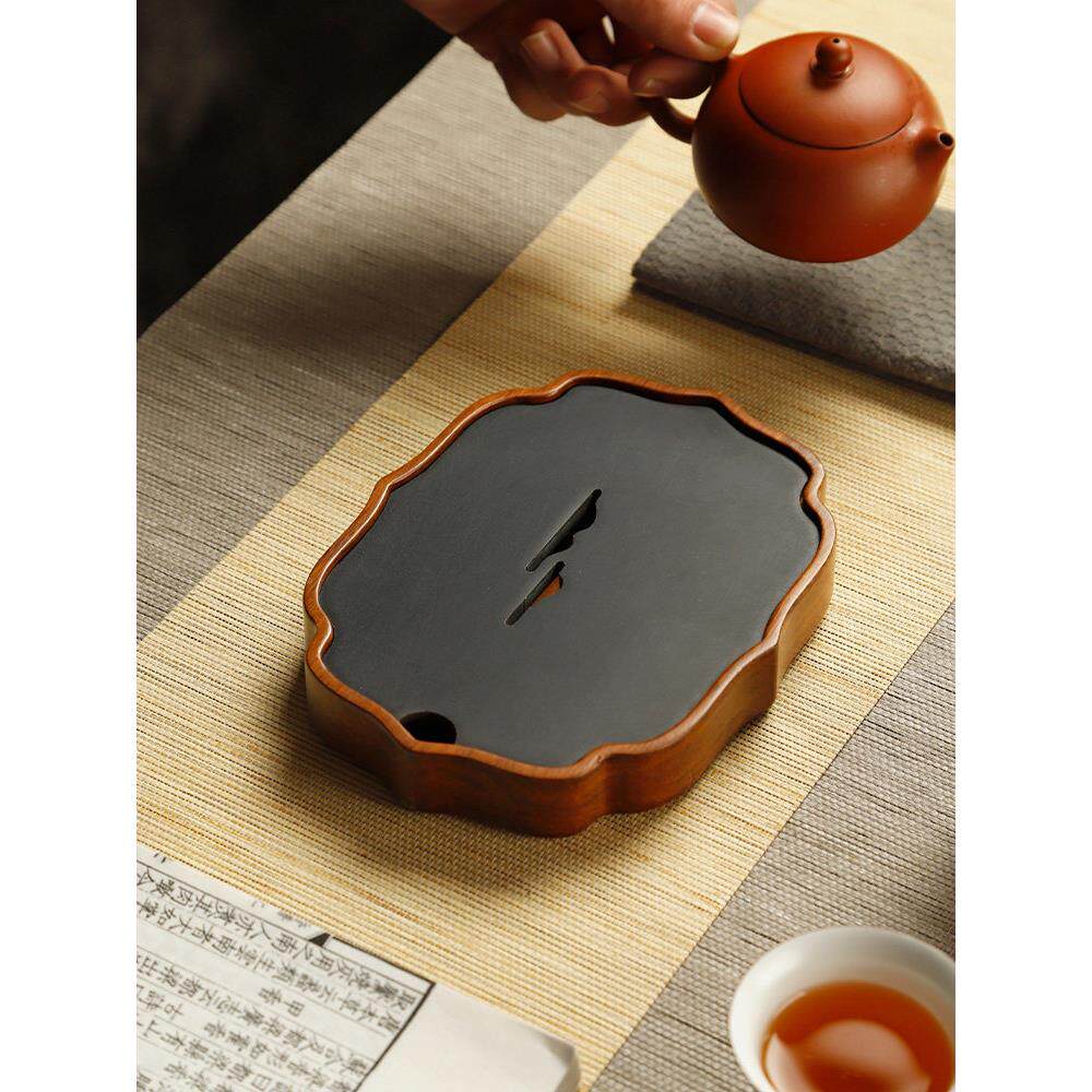 重竹壶承小号干泡台竹制储水茶盘紫砂壶托杯垫家用茶壶垫茶海底座
