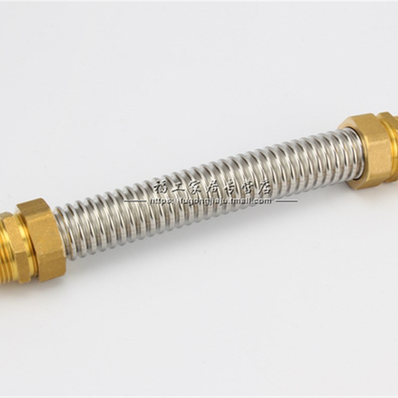 不锈钢空调波纹管 风机盘管 中央金属软管铜接头DN20 25 32 40 50