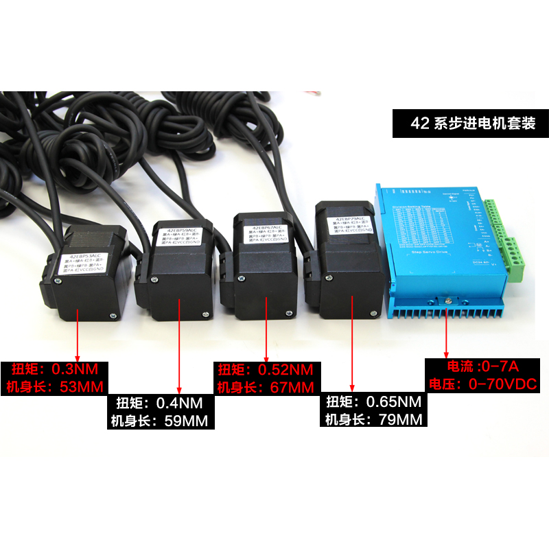 高速混合伺服小型42闭环步进电机驱动器套装HBS57雕刻机3D打印机
