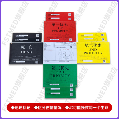伤情识别卡检伤分类卡急救救援分辨卡卫生应急联系分诊卡卫生卡
