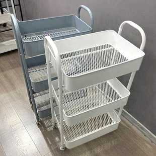 直销置物架小推车可移动落地零食收纳架家用带轮厨房柜子跨境 新款