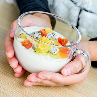 直销透明燕麦早餐杯咖啡牛奶玻璃杯子家用带盖勺大容量水杯in 新款