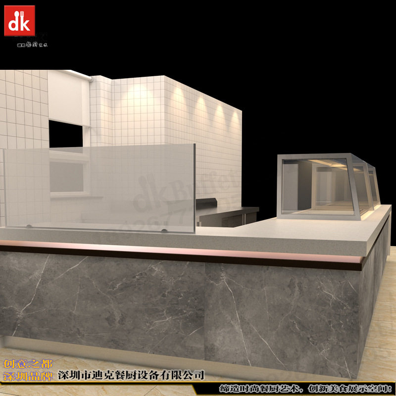 餐馆家具 组合冷热自助餐台 酒店餐厅自助餐台设计效果图dk布菲台