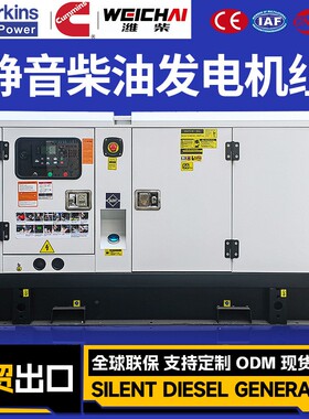 30KW40KVA柴油发电机组Generator全新静音无刷发电机广州