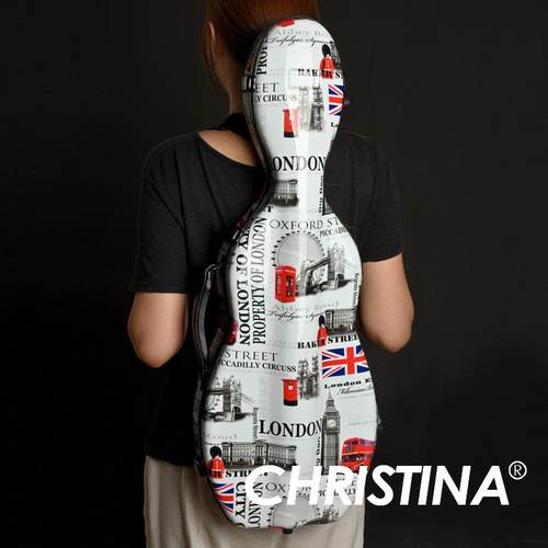 小提琴琴盒子小提琴包伦敦图案琴盒4/4轻便琴盒