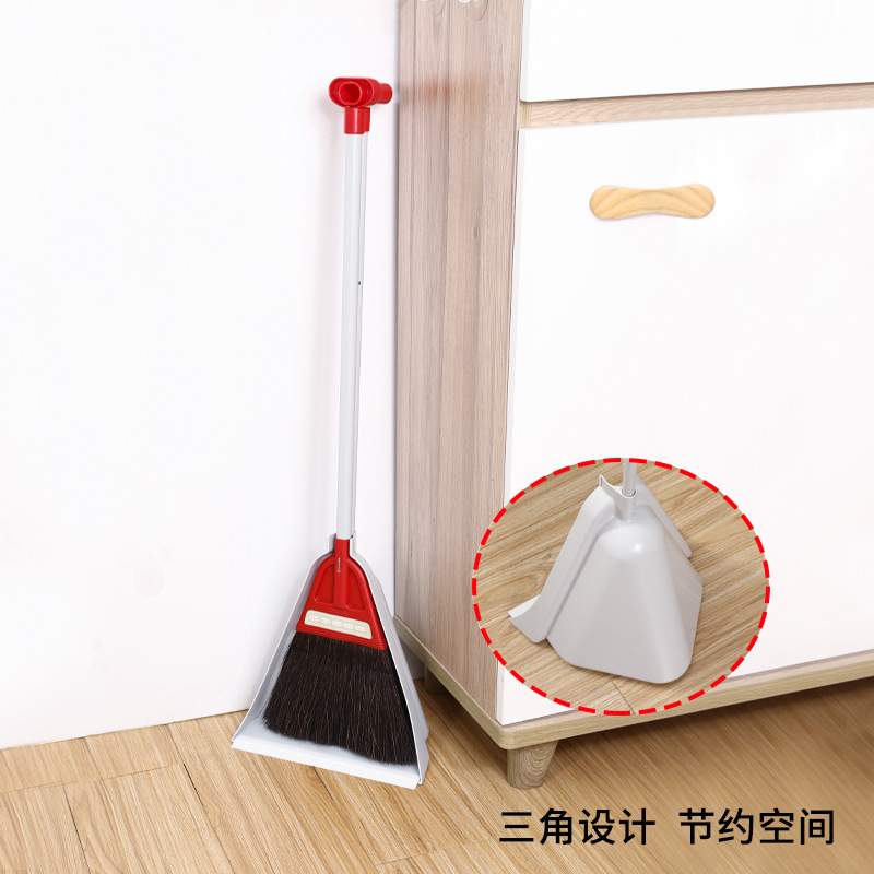 AZUMA进口家用扫地笤帚天然棕毛扫把簸箕套装懒人地面清洁神器