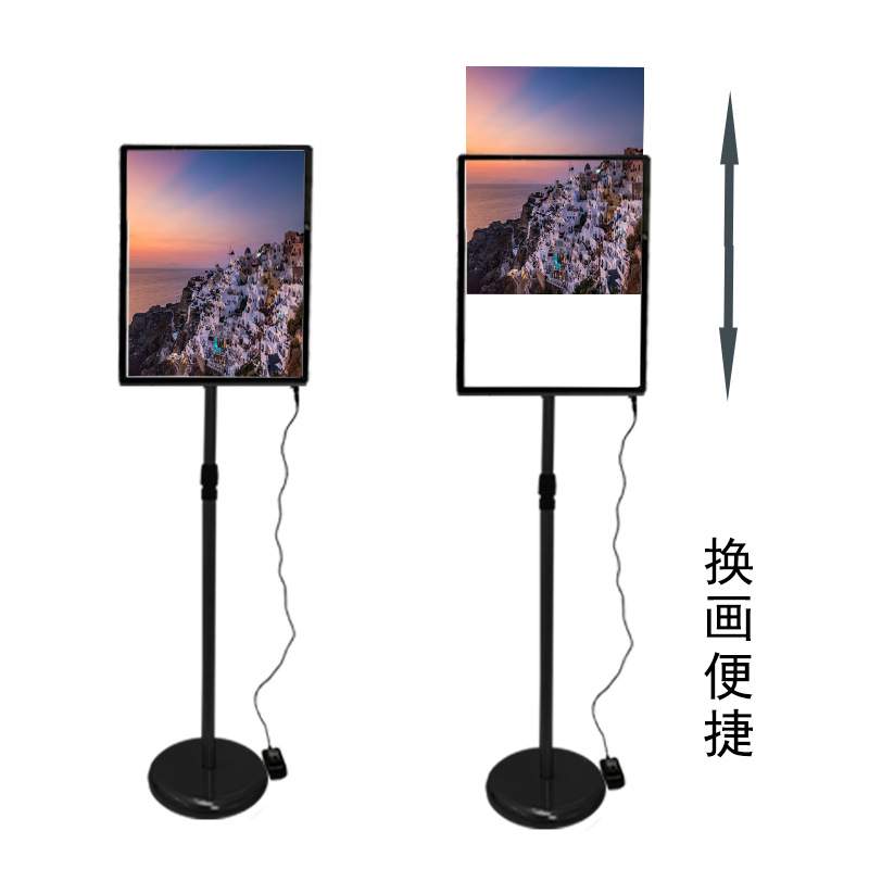 LED发光立牌指示牌海外立式广告牌水牌a3导向牌落地宣传