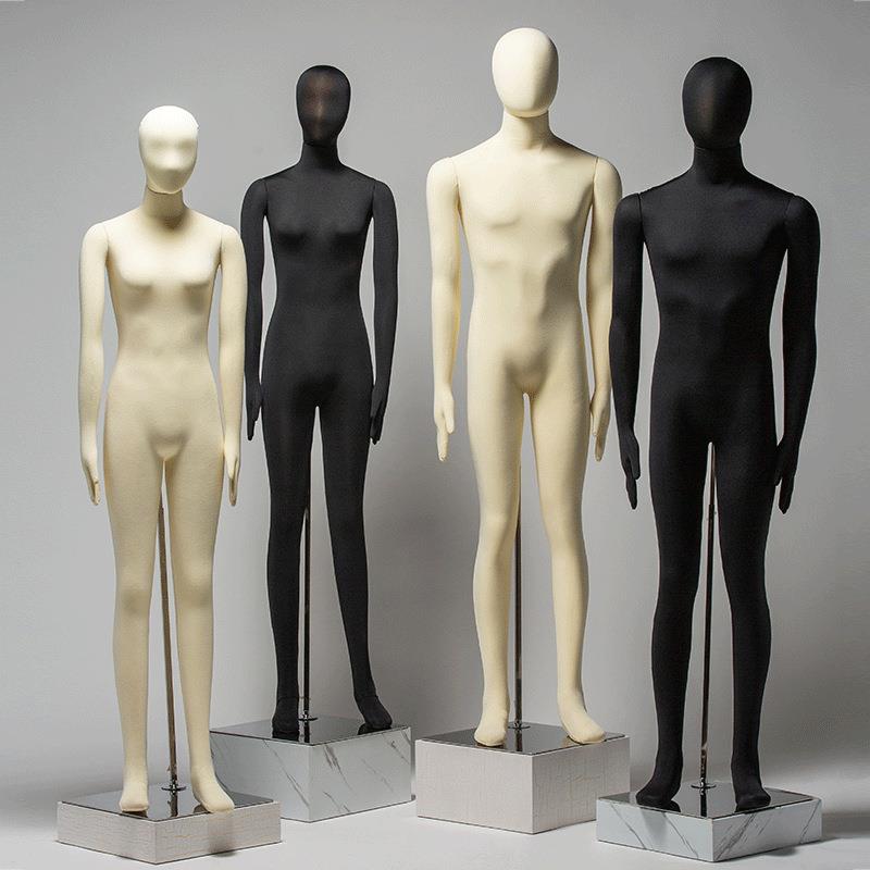 执得展示可插针模特架子展示架女男服装店全身软体道具假人黑白